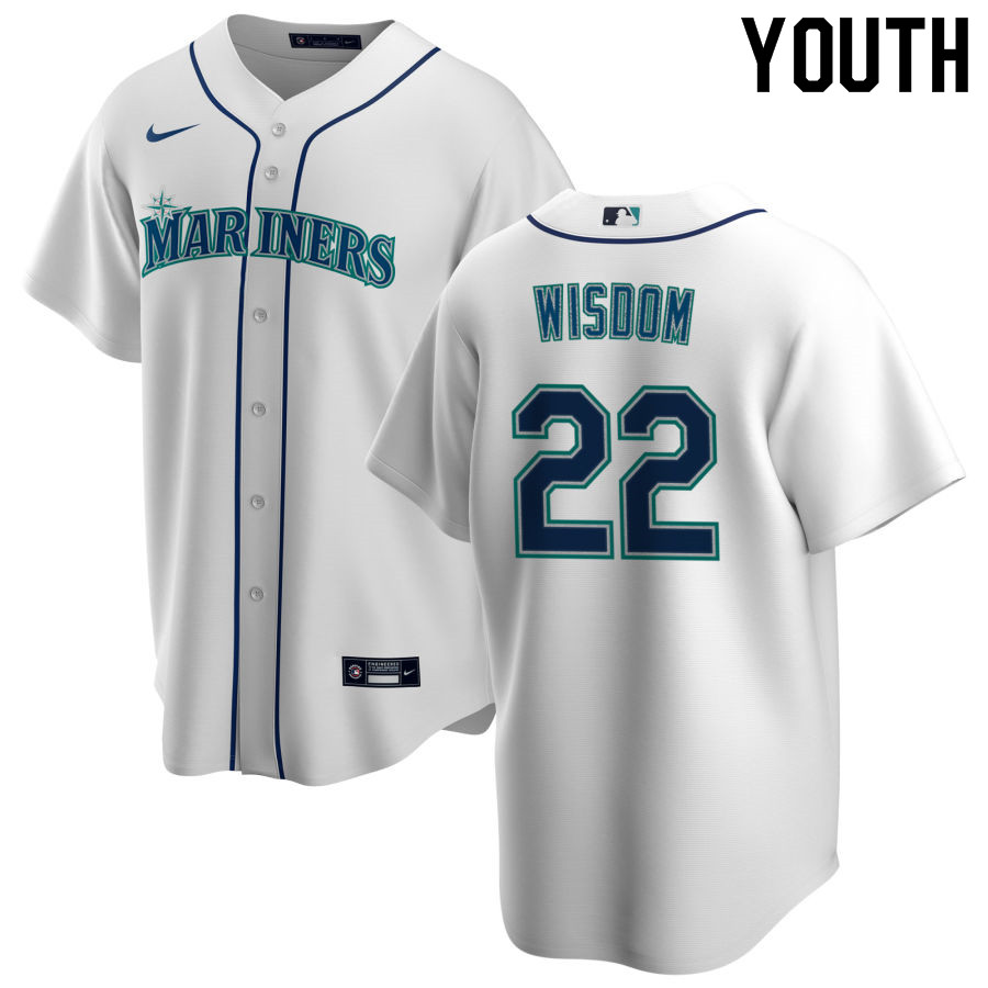 Nike Youth #22 Patrick Wisdom Seattle Mariners Baseball Jerseys Sale-White